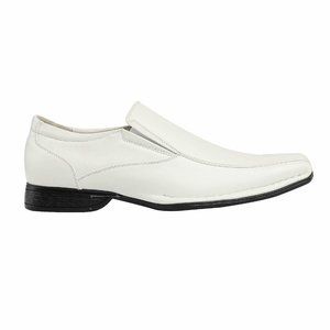 BRUNO MARC NEW YORK Men's Shoes Giorgio Leather Closed Toe, 01-white, Size 7.5